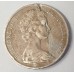 AUSTRALIA 1976 . TWENTY 20 CENTS COIN . ERROR . PLANCHET FLAW BEHIND QUEEN'S HEAD